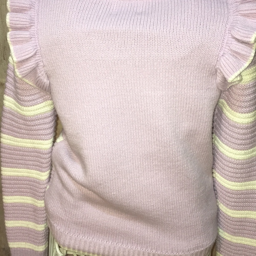 ASOS Striped Ruffle Sleeve Sweater - Picture 8 of 8